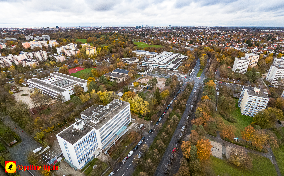 19.11.2022 - Luftbilder von der Baustelle an der Quiddestraße 'Haus für Kinder' in Neuperlach